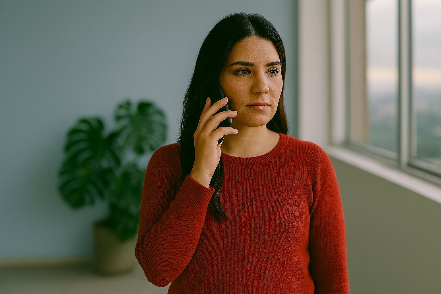 Profissional utilizando serviço de telefonia móvel I9C