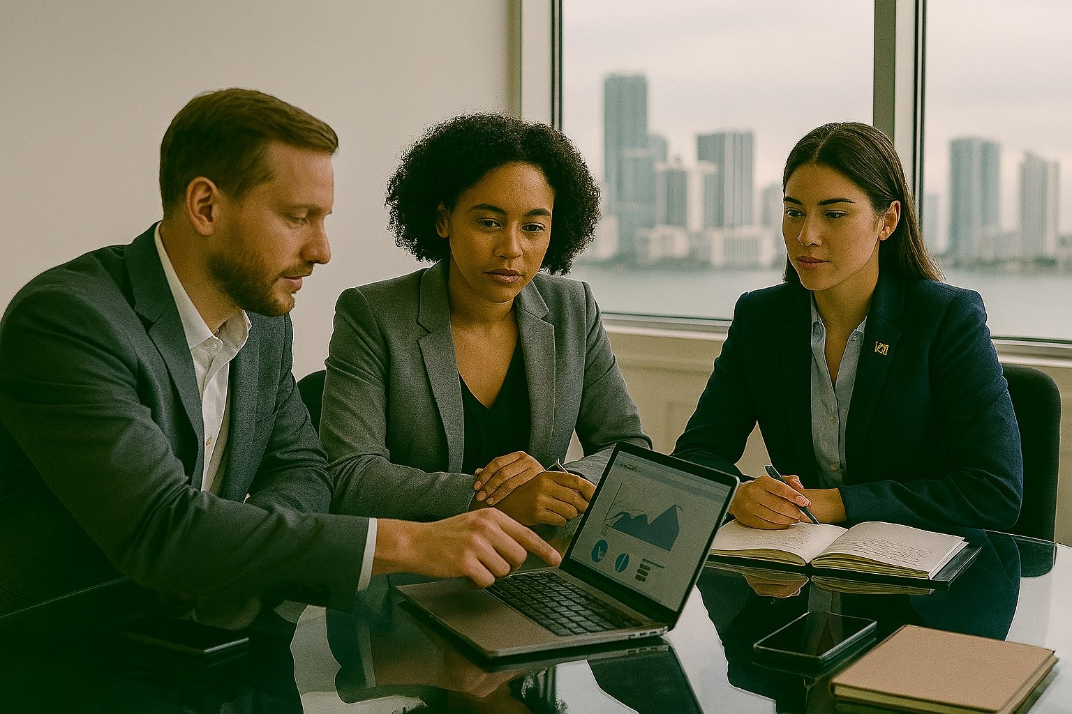 Equipe executiva do Grupo IVM em reunião estratégica